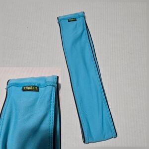 Flipbelt teal and black multi pocket run belt M